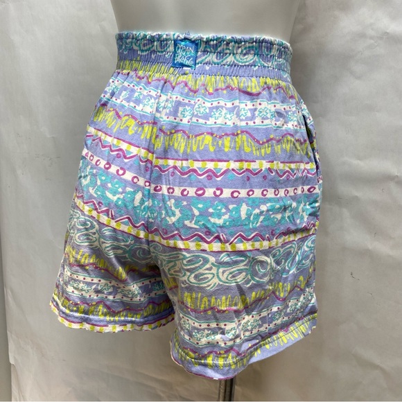 VINTAGE 80s RARE OP OCEAN PACIFIC PRINTED HIGH RISE PULL ON COTTON SHORTS - Picture 11 of 16